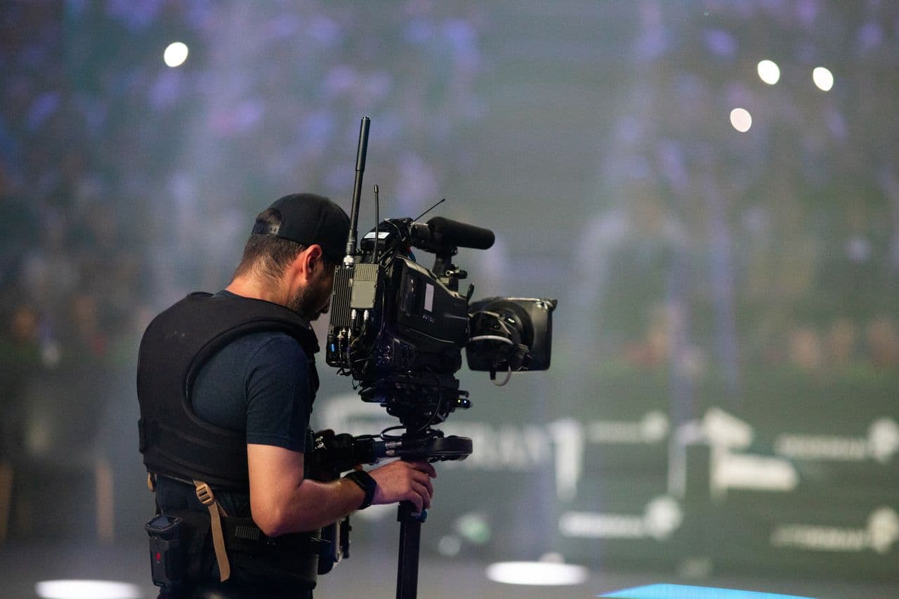 Camera operator covering a live event