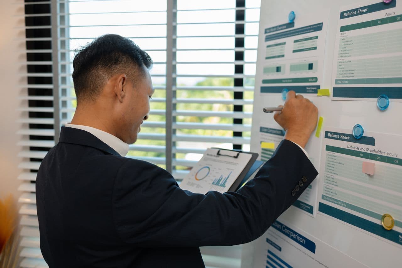 Delivery lead working through a project board
